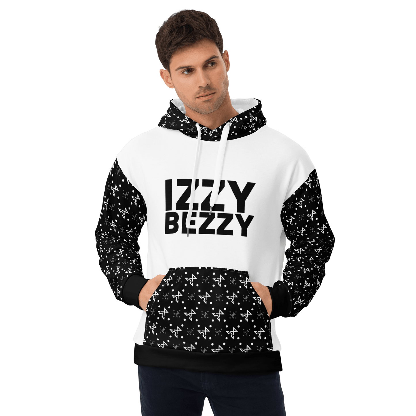 White Turbulence Hoodie - IZZY & BEZZY