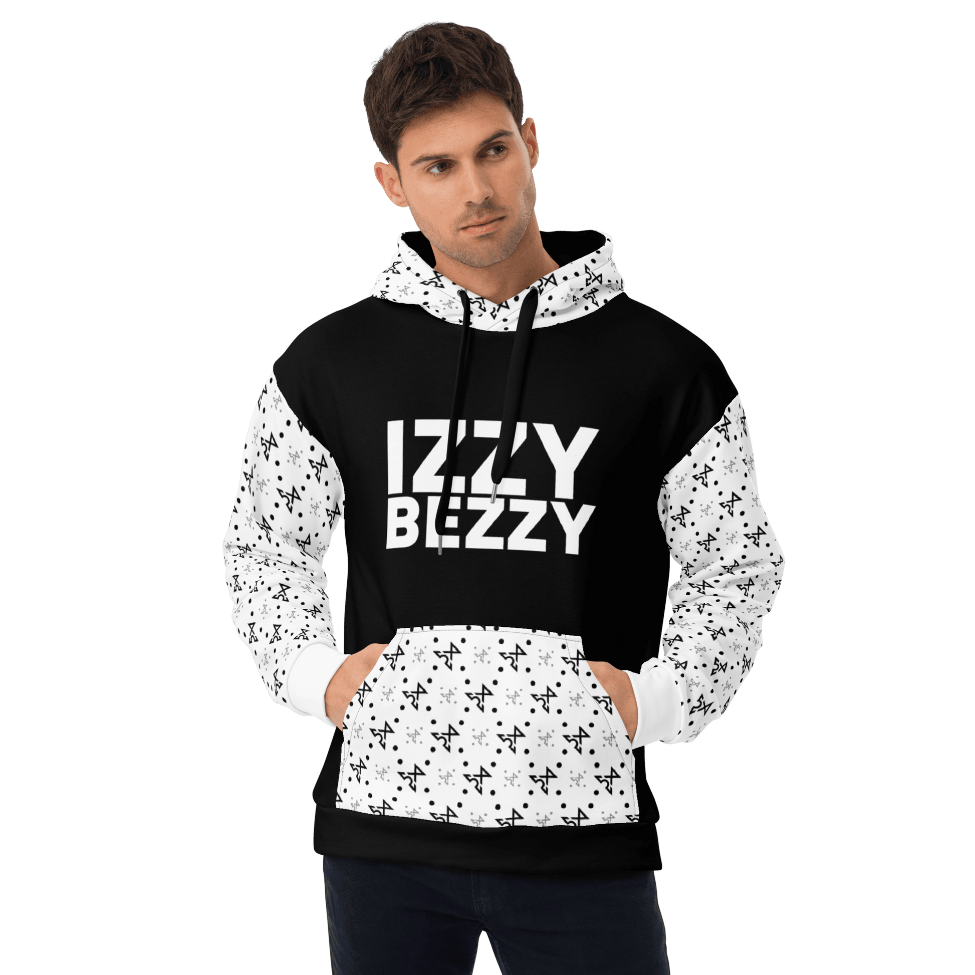 Black Turbulence Hoodie - IZZY & BEZZY