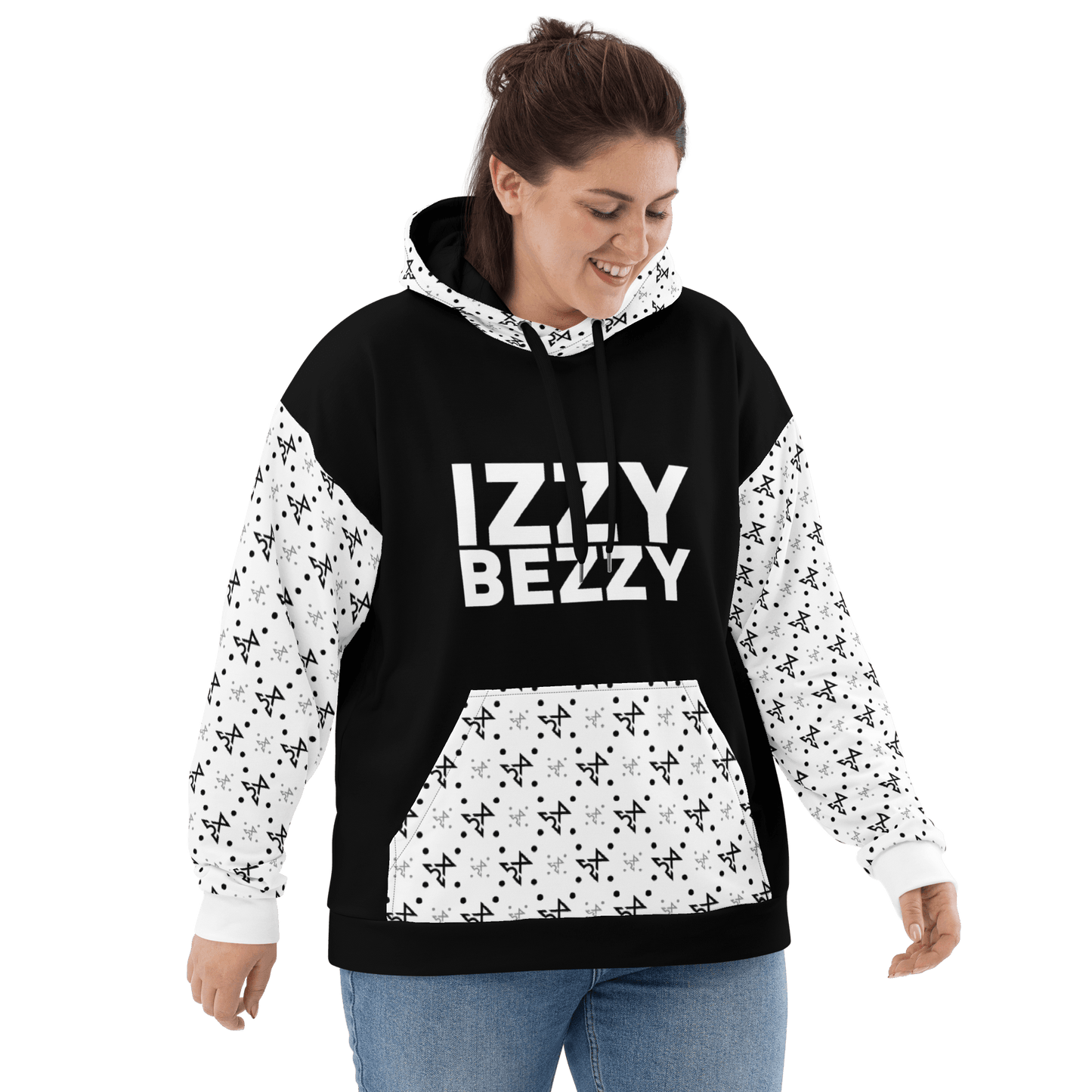 Black Turbulence Hoodie - IZZY & BEZZY