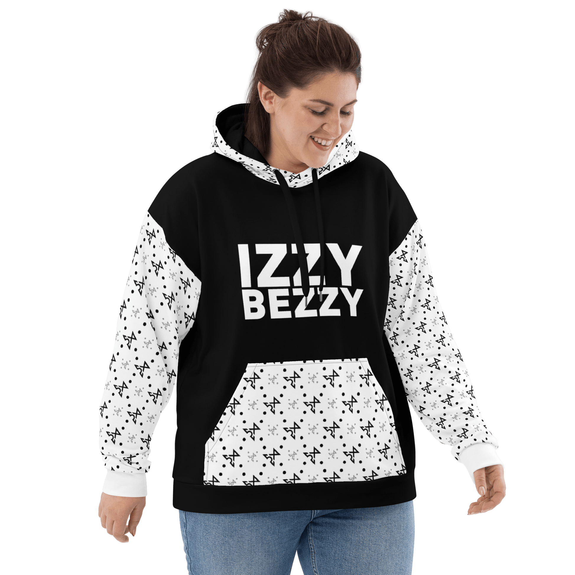 Black Turbulence Hoodie - IZZY & BEZZY